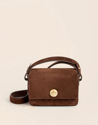 Siren Olivia Phone Suede Crossbody Espresso
