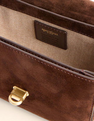 Siren Olivia Phone Suede Crossbody Espresso