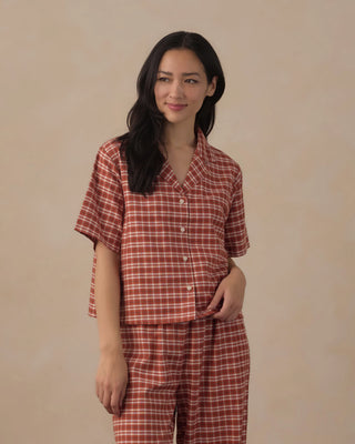 Women’s Woven Pajama Set Ruby Plaid