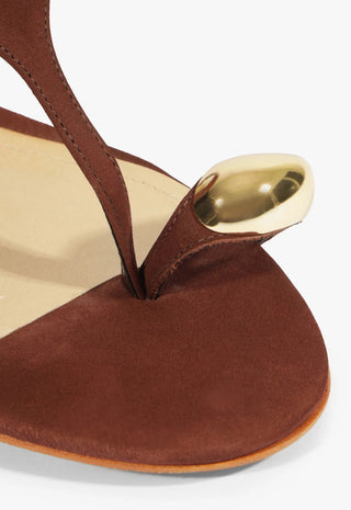 Maisie Nubuck Sandal Chestnut Brown