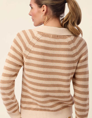 Lydie Cardigan Sandcastle Stripe