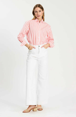 Quinn Awning Stripe Shirt Shell Pink