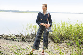 Emma Pull on Ruffle Pant Japonica Plaid