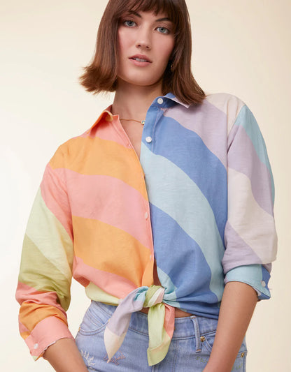 Aida Buttonfront Shirt Overboard Cabana Stripe