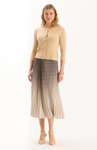 Cara Pleaded Skirt Ombré Plaid