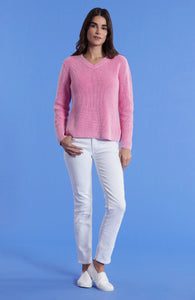 Mineral Wash Shaker Sweater Cheeky Pink
