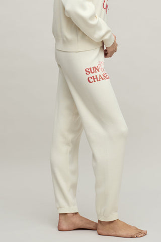 CozyChic Ultra Lite Cotton Smiley Sun and Stars Jogger Cream & Light Poppy Red