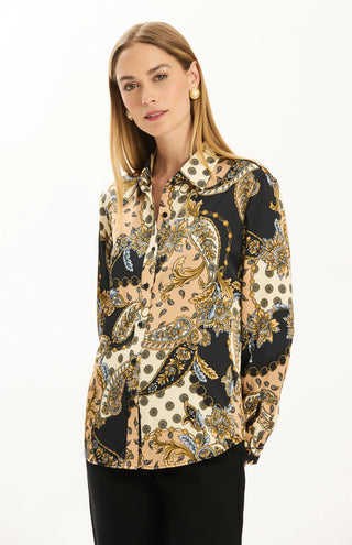 Candice Status Charmeuse Shirt Multi