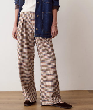 Allison Pleated Trouser Fall Check