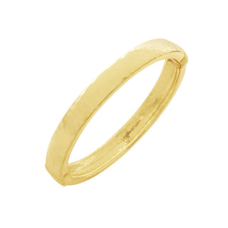 Cleopatra Oval Hinged Bangle Gold