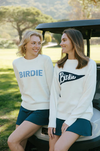 Riley Crewneck Sweater Birdie Pennant Ivory