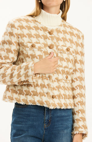 Randy Boucle Jacket Herringbone Iced Coffee