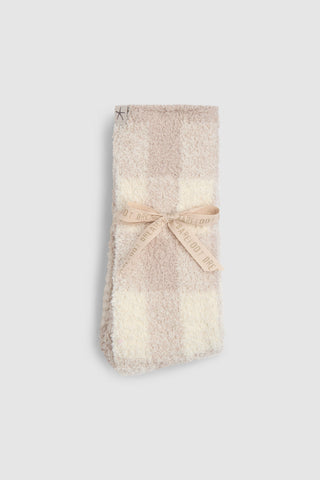 CozyChic Buffalo Plaid Socks Stone Multi
