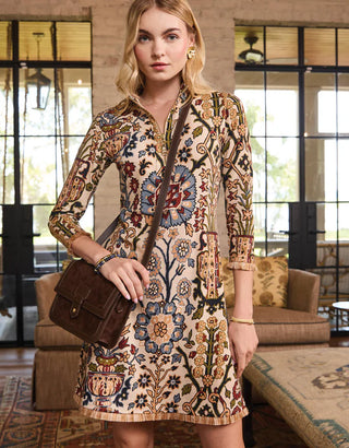 Nora Fringe Dress Guerard Estate Sand