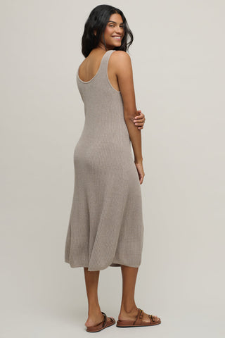 CozyChic Ultra Lite Rib Midi Dress Beach Rock