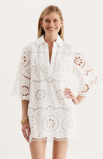 Penny Eyelet Tunic White