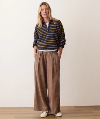 Valerie Polo Sweater Twilight & Green Stripe