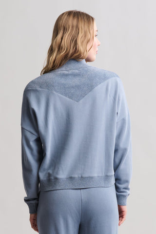 Brushed Fleece With CozyChic Ultra Lite Rib 1/2 Zip Pullover