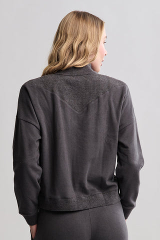 Brushed Fleece With CozyChic Ultra Lite Rib 1/2 Zip Pullover