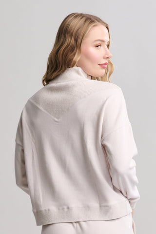 Brushed Fleece With CozyChic Ultra Lite Rib 1/2 Zip Pullover