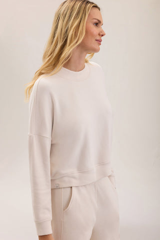 Brushed Fleece Pullover Sand Dune