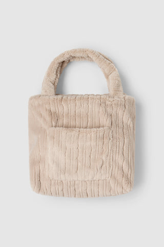 Dream Channel Faux Fur Blanket Bag Set Sandstone