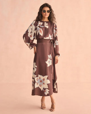 Nalini Wrap Skirt Adrienne Ganache