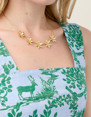 Leigh Midi Dress Flagler Woodland Green