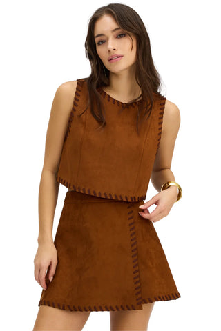 Whipstitch Ezra Skirt Chestnut
