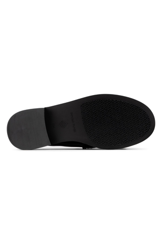 Bambie Slide Loafer Black Crinkle Patent