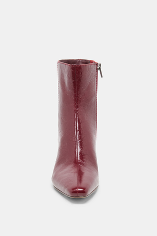 Bayra Oxblood Crinkle Patent Heel Boot