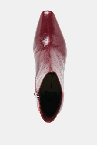 Bayra Oxblood Crinkle Patent Heel Boot