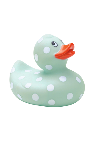 Blue Polka Dot Rubber Duckie
