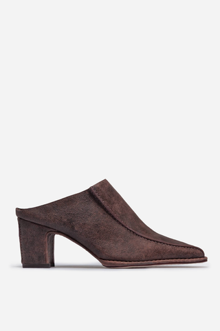 Brynn Heeled Mule Dark Chocolate