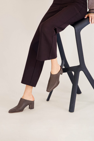 Brynn Heeled Mule Dark Chocolate