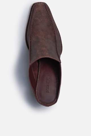 Brynn Heeled Mule Dark Chocolate