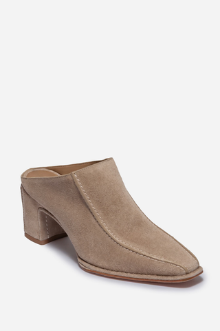 Brynn Heeled Mule Sandstone Suede