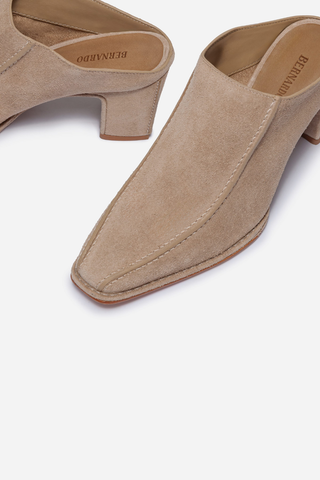Brynn Heeled Mule Sandstone Suede