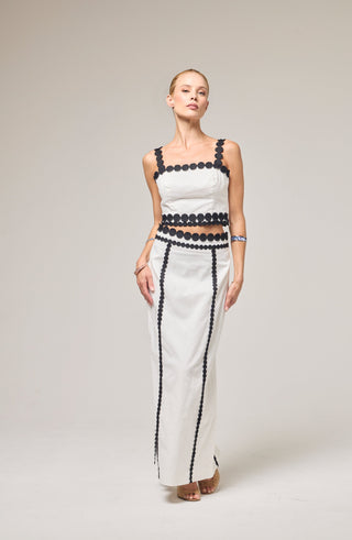 Ciara Skirt Ivory Black