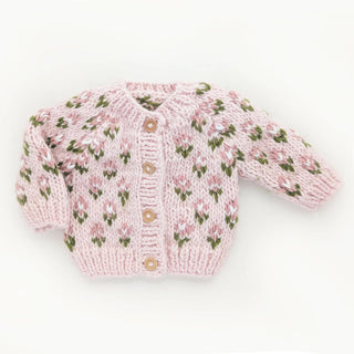 Bitty Blooms Blush Cardigan Sweater
