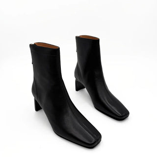 Harlow Leather Booties Black