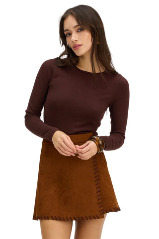 Whipstitch Ezra Skirt Chestnut