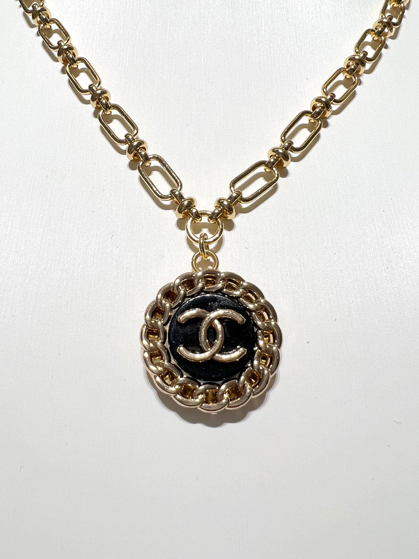 Chanel Black and Gold Necklace