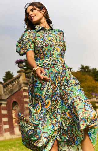 Asha Fiesta Paisley Midi Dress