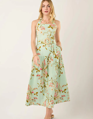 Lucille Midi Dress Seawall Botanical