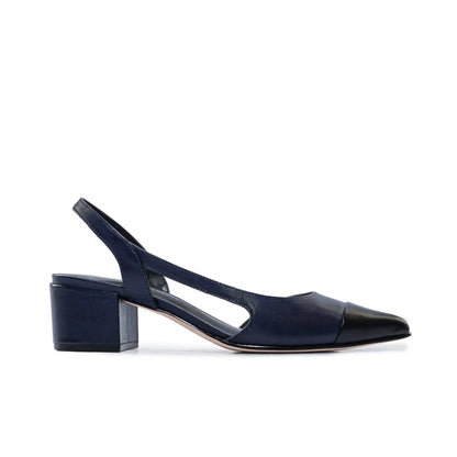 Bernardo Monroe Pump Dark Navy Antique Calf Black