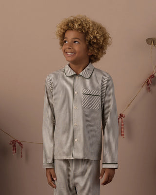 Long Sleeve Pajamas Evergreen Stripe