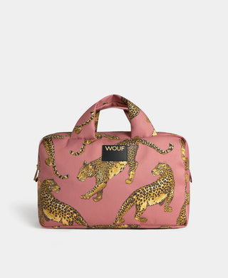 Blush Leopard Large Toiletry Bag