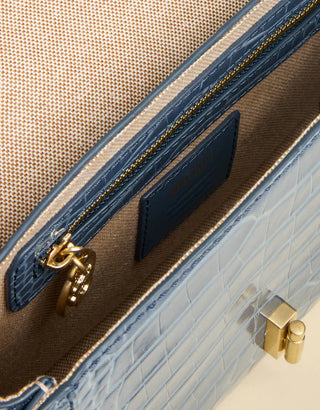 Siren Josie Crossbody Indigo Croc