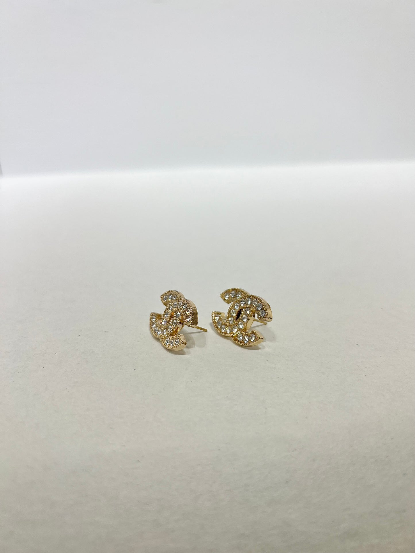 Chanel Gold Rhinestone Earrings